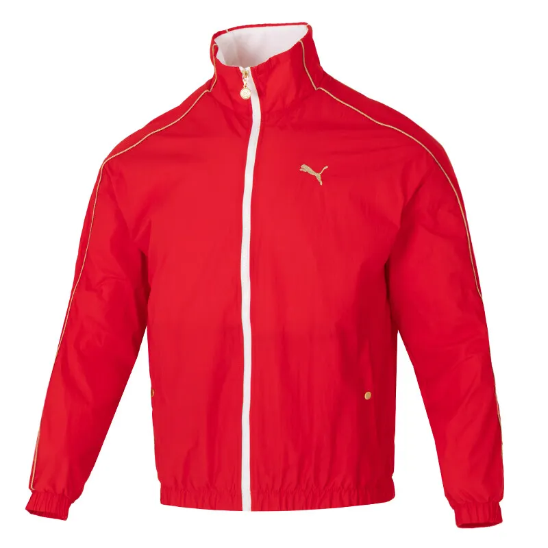PUMA Jackets Men's Red Stand Collar Moderate Other