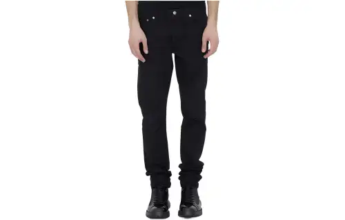 DIOR Jeans Men's Black Moderate Straight Fit Pants