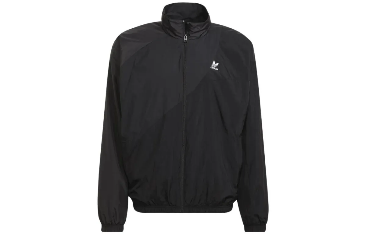 Adidas Originals Jackets Men's Black Stand Collar Moderate Other