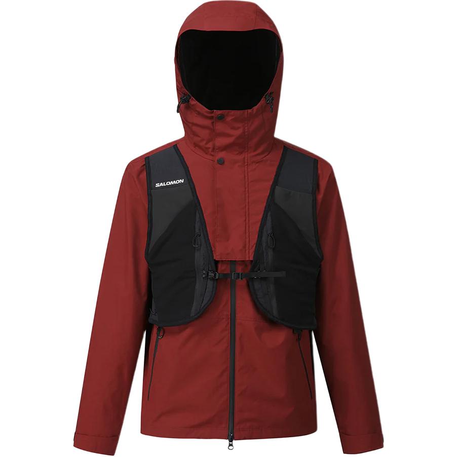 Мужская куртка Salomon UNI FW24 Pinnacle (темно-красная)