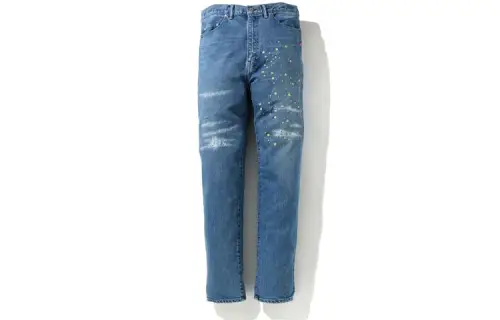 A Bathing Ape x Kid Cudi Damaged Denim straight-leg jeans