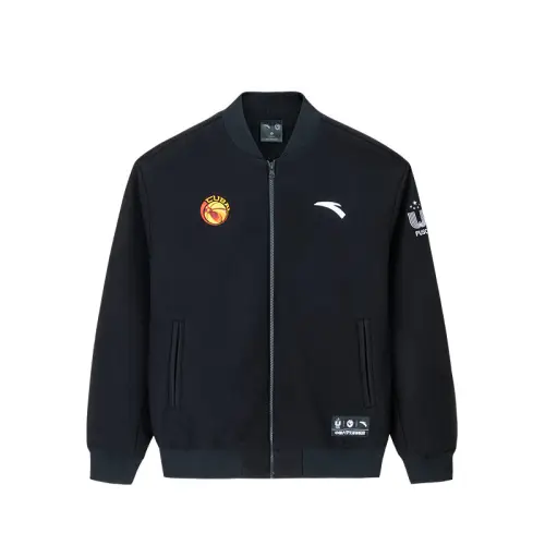 Anta Basketball Collection Baseball Jacket Men's Basic Black