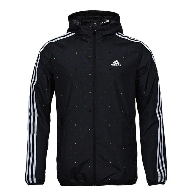 Adidas Jackets Men's Black Hooded Moderate Other