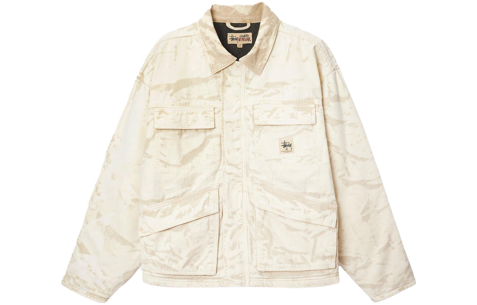 Куртка Stussy Shop Jacket Distressed (белая)