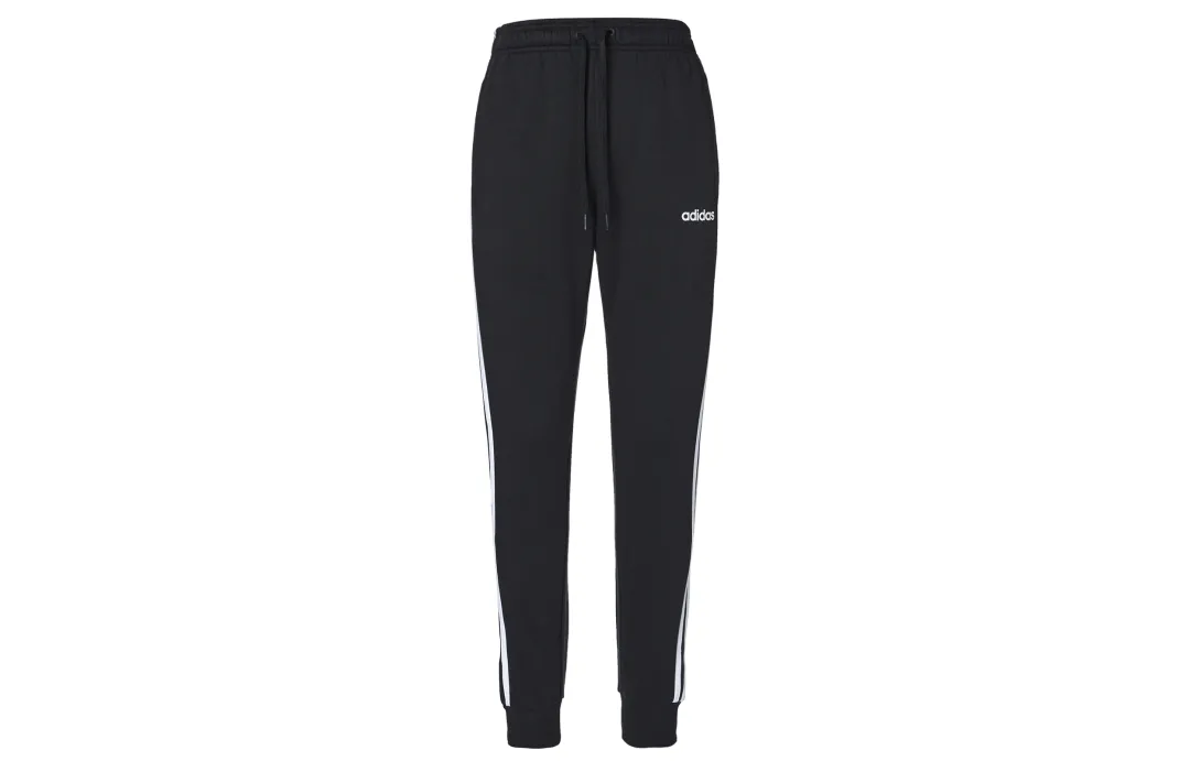 Adidas E 3S T Pnt FL Retro Sports Side 3 Pack Patterned Fleece Knitted Sweatpants Men's Black
