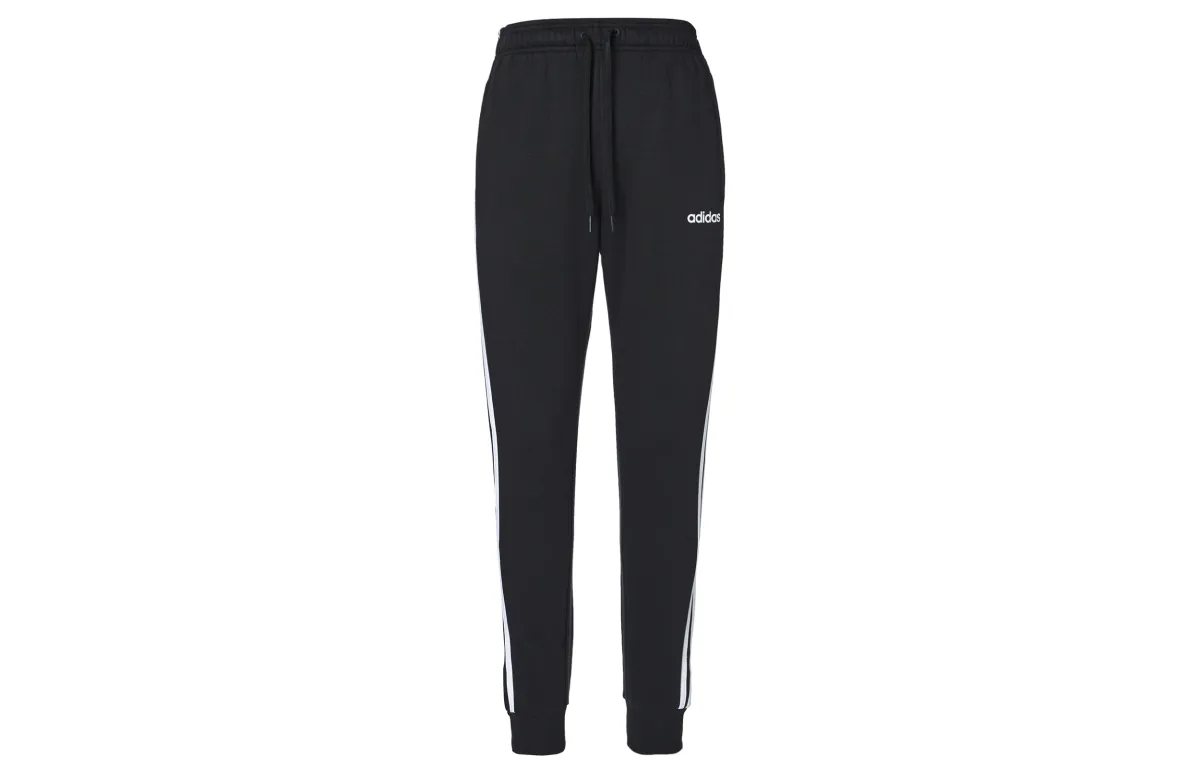 Adidas E 3S T Pnt FL Retro Sports Side 3 Pack Patterned Fleece Knitted Sweatpants Men's Black
