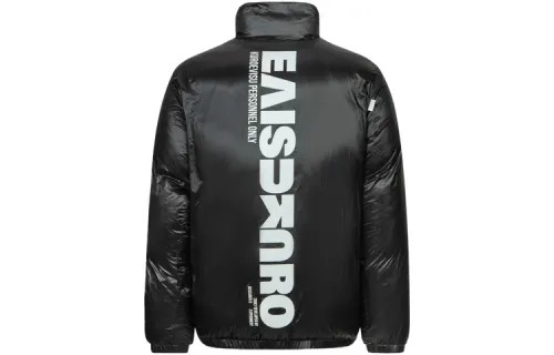 EVISU Down Jackets Men's Black Stand Collar Moderate