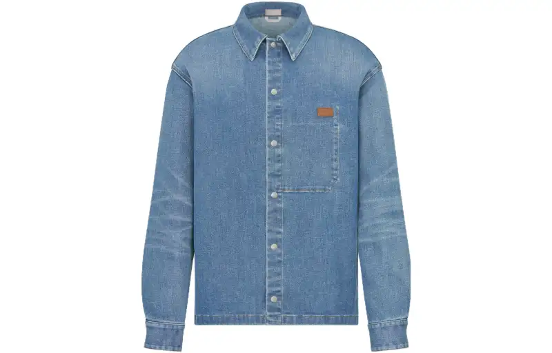 DIOR Logo Embossed Denim Shirt