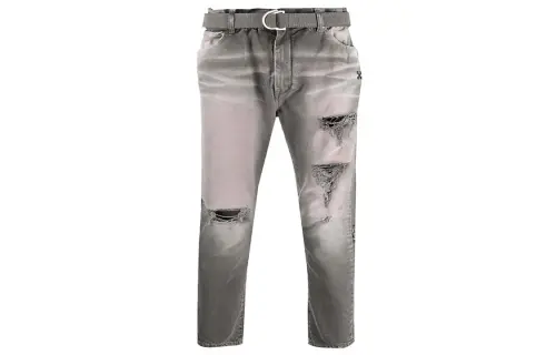 OFF WHITE FW20 Jeans Men's Dark Gray Moderate Tapered Pants