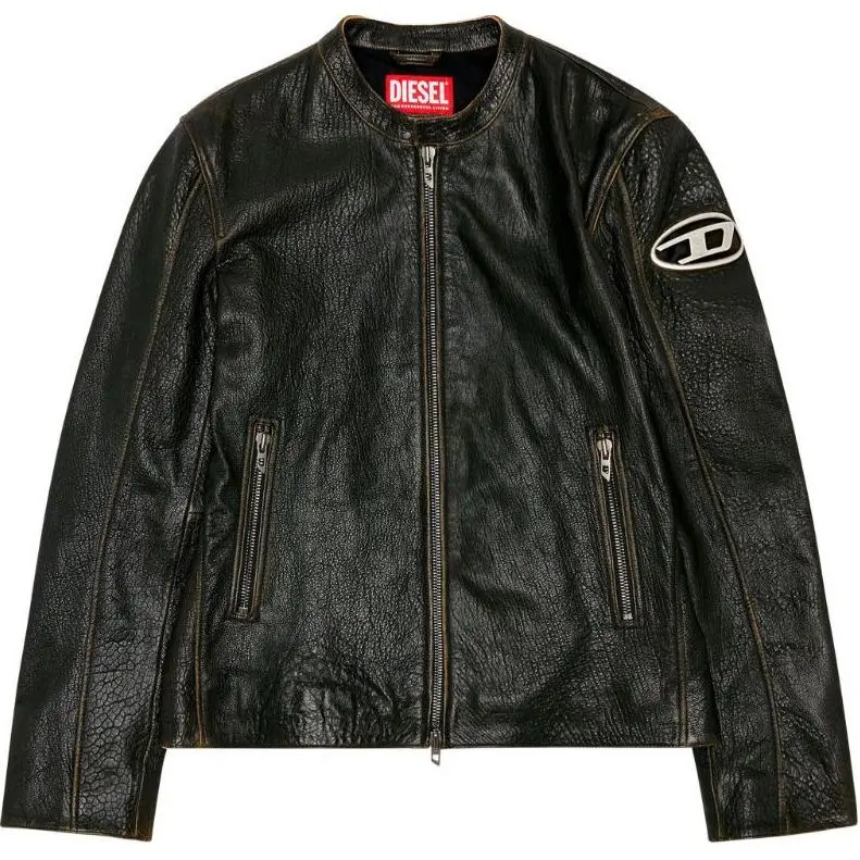 DIESEL L Cobbe Moto Leather Jacket