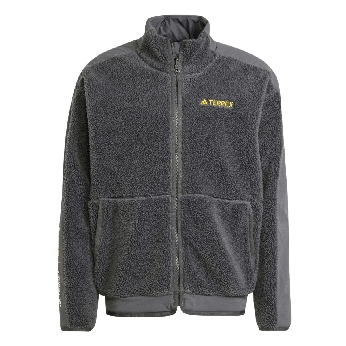 Adidas x TERREX X National Geographic ©NATIONAL GEOGRAPHIC JACKET Velvet feel Coat Unisex Dark Gray