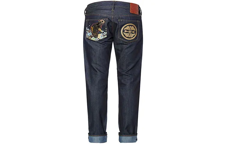 EVISU Slim Fit Pants Jeans Men's Denim Blue