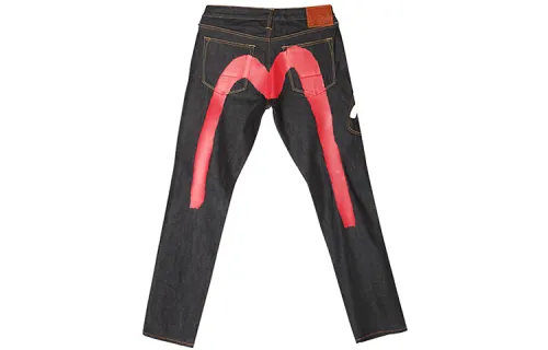EVISU Tapered Pants Jeans Men's Denim Blue