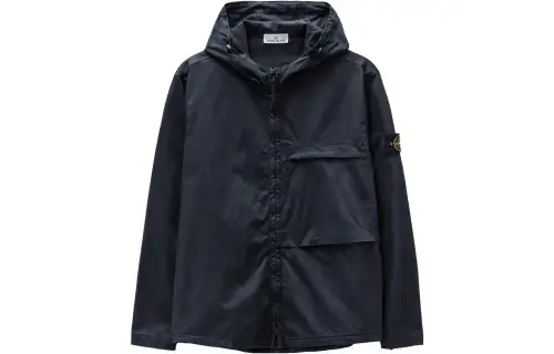 STONE ISLAND Jackets Men's Blue Hooded Moderate Other