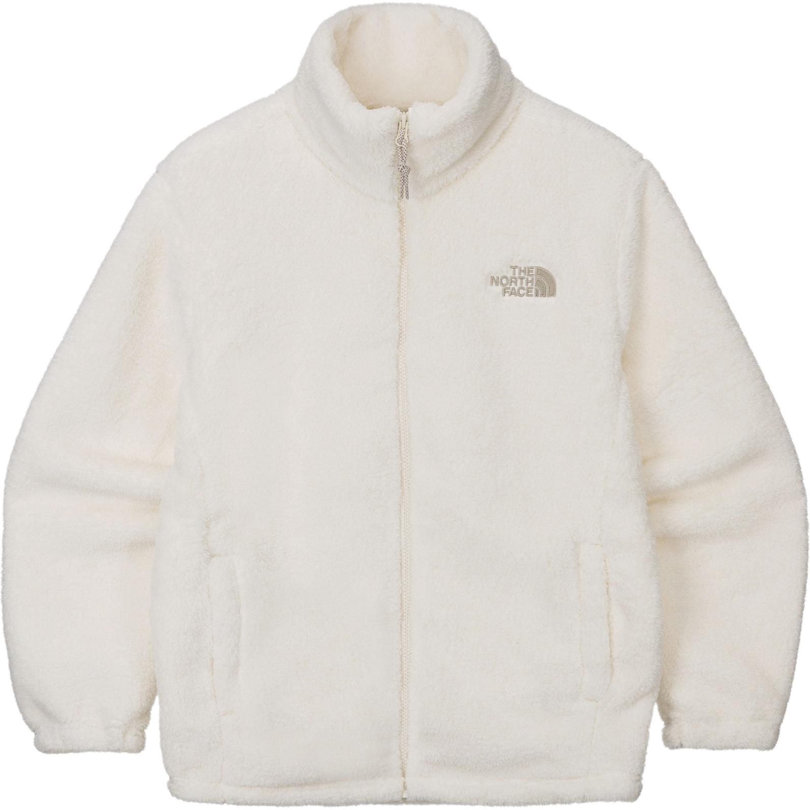 The north face, velvet long-sleeve with zipper, cream jacket, with your logo imprint