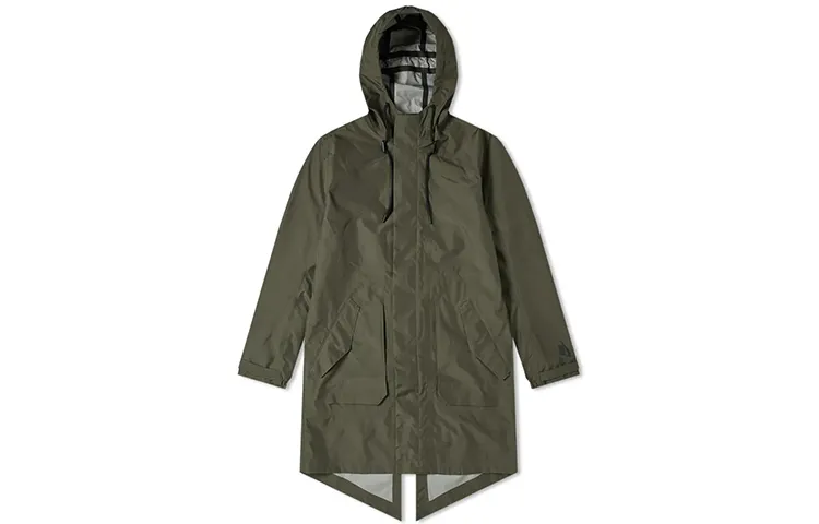Nike Parka Coats Men's Army Green Hooded Moderate