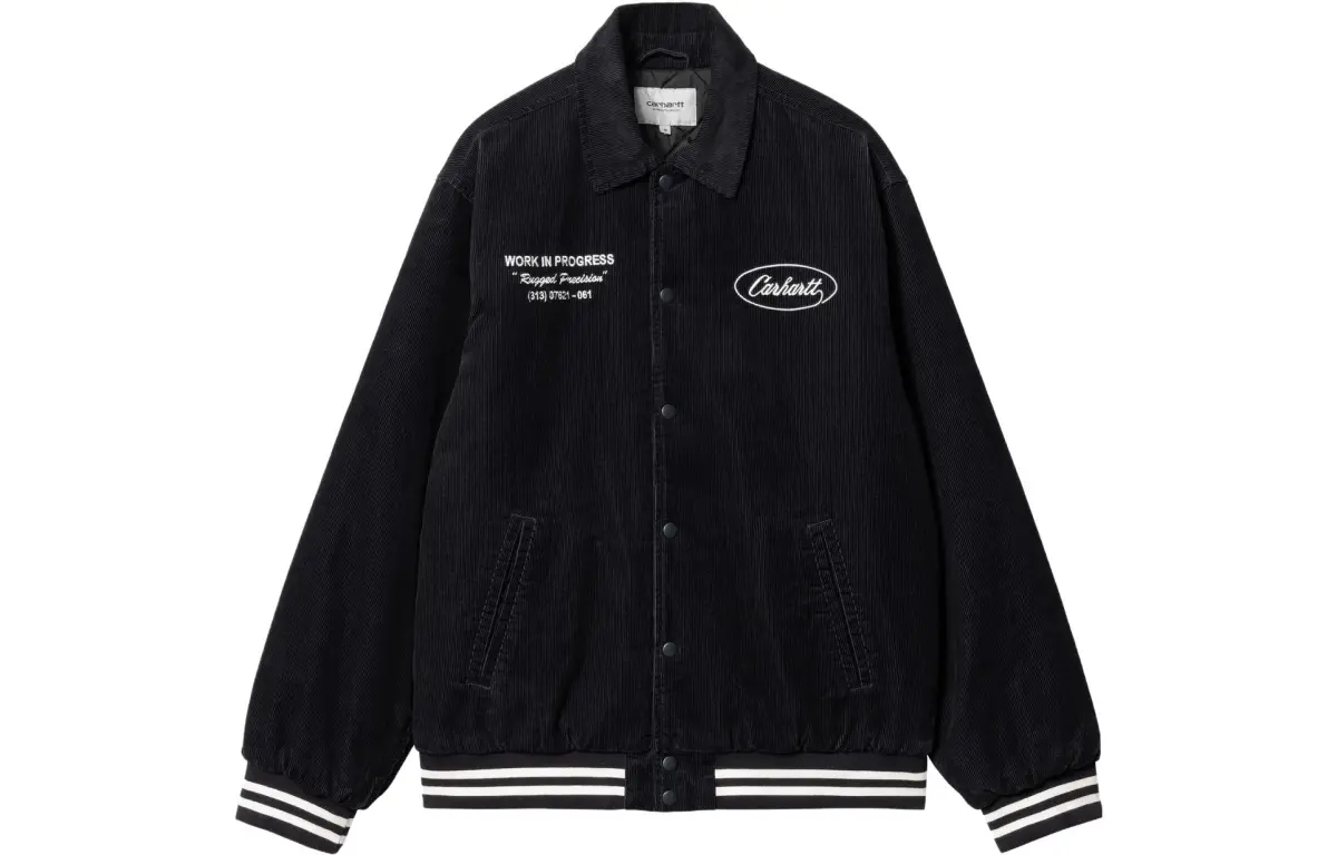 Carhartt WIP FW23 Letterman Jacket Unisex Dark Marine Blue
