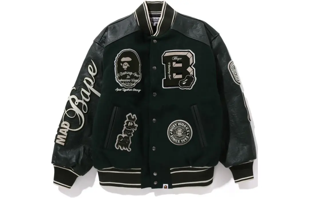 A BATHING APE ® Panelled Varsity Jacket