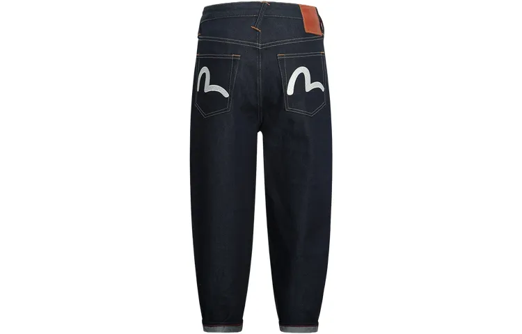 EVISU Tapered-leg Logo-embroidered Jeans