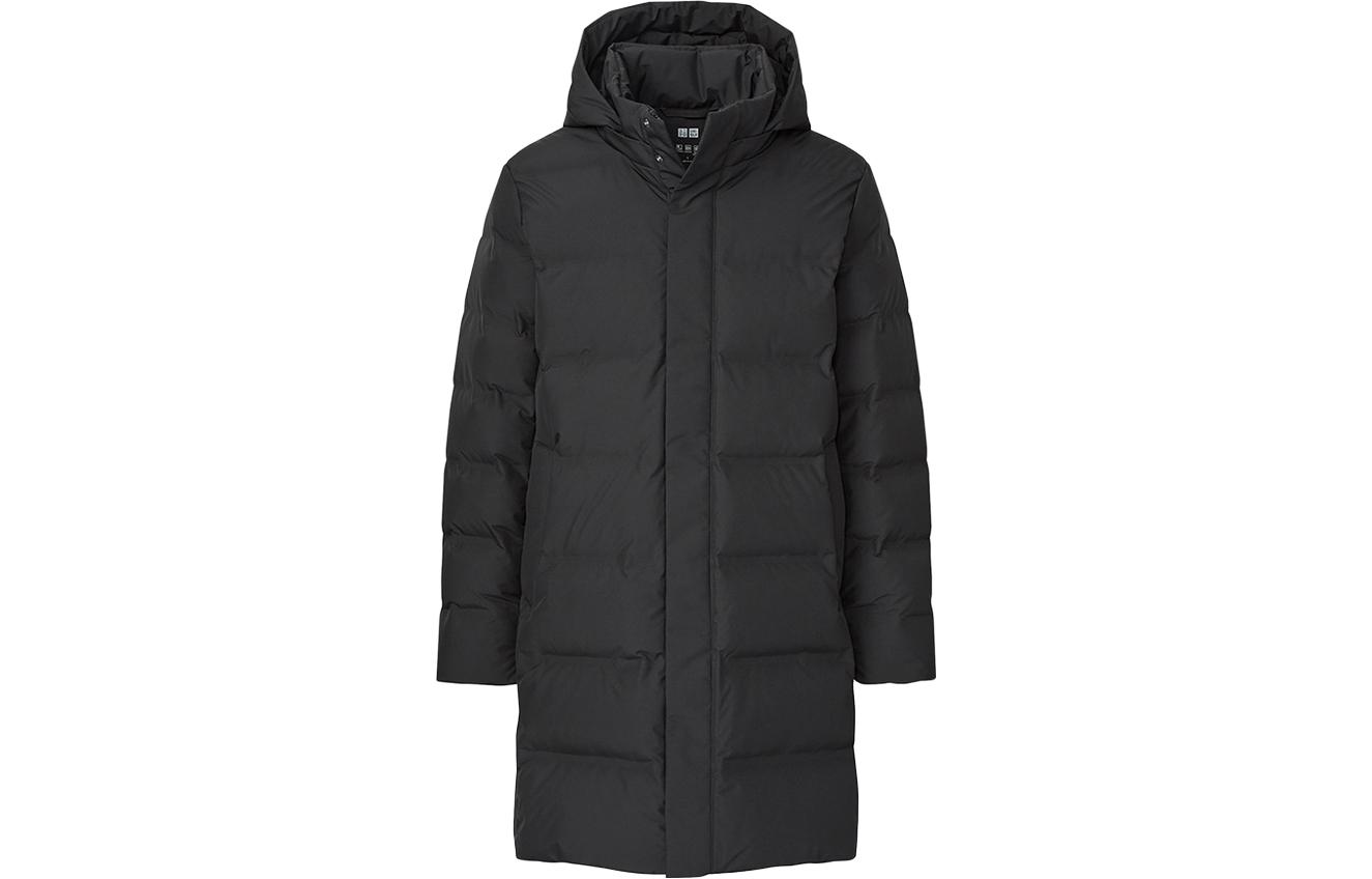 UNIQLO Down Jackets Men's Black Stand Collar Thickened Seamless Down Jacket