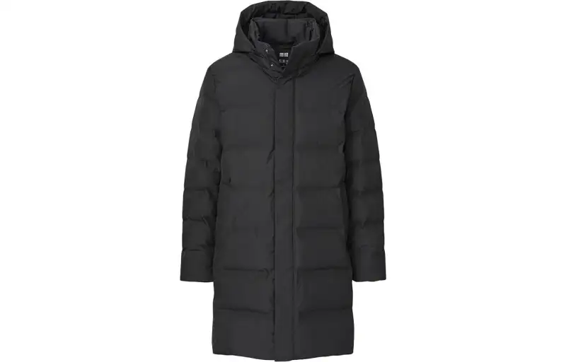 UNIQLO Down Jackets Men's Black Stand Collar Thickened Seamless Down Jacket