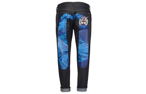 EVISU Tapered Pants Jeans Men's Denim Blue