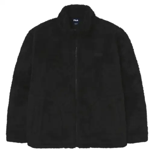 FILA Velvet feel Coat Unisex Black