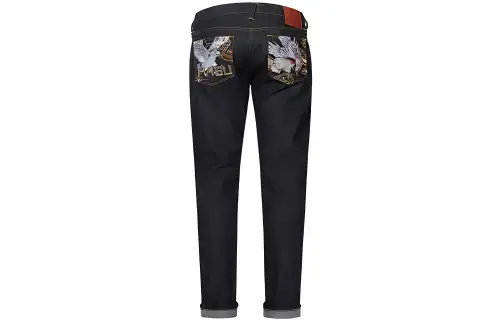 EVISU Tapered Pants Jeans Men's Denim Blue