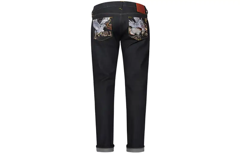 EVISU Tapered Pants Jeans Men's Denim Blue