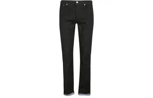 DIOR Quarterly New Products Jeans Men's Black Moderate Slim Fit Pants
