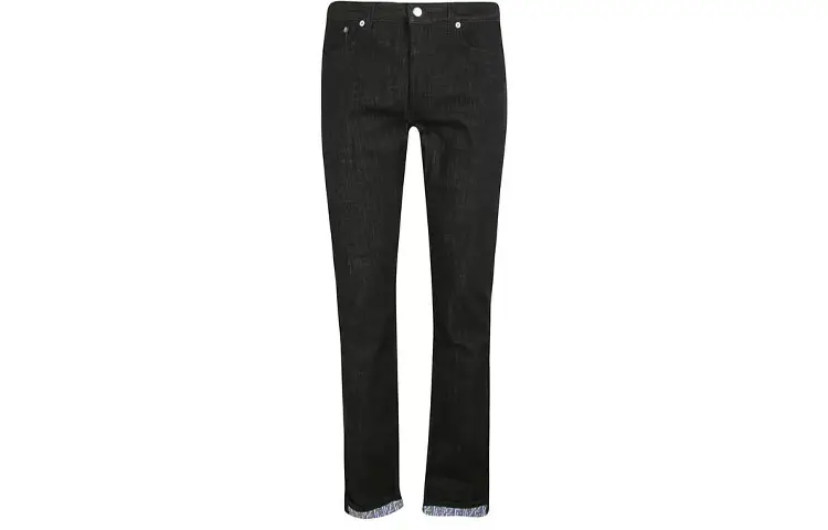 DIOR Quarterly New Products Jeans Men's Black Moderate Slim Fit Pants