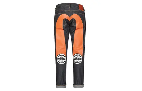 EVISU Jeans Men's Denim Blue Moderate Tapered Pants