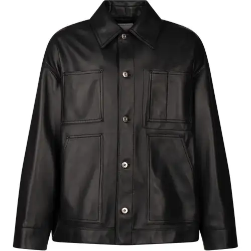 Bottega Veneta Pocket Detailed Leather Jacket