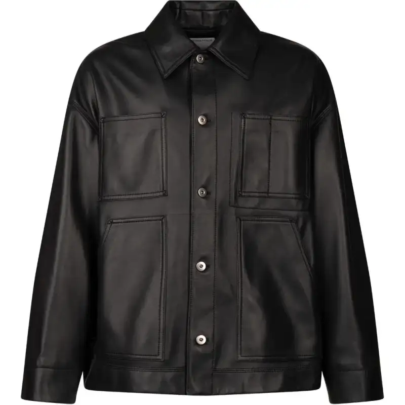 Bottega Veneta Pocket Detailed Leather Jacket