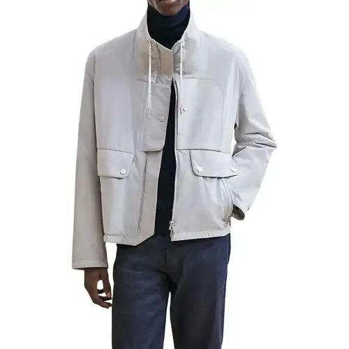 HERMES Jackets & Coats Men's Flint Stone Color