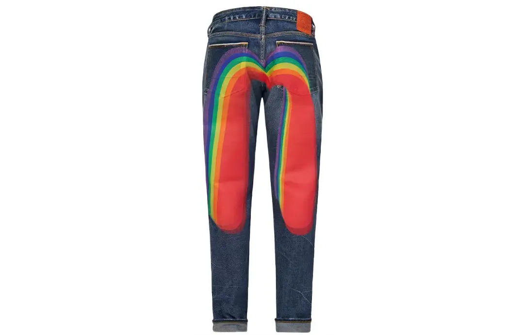 EVISU Jeans Men's Denim Blue Moderate Slim Fit Pants