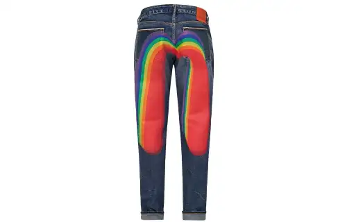 EVISU Jeans Men's Denim Blue Moderate Slim Fit Pants