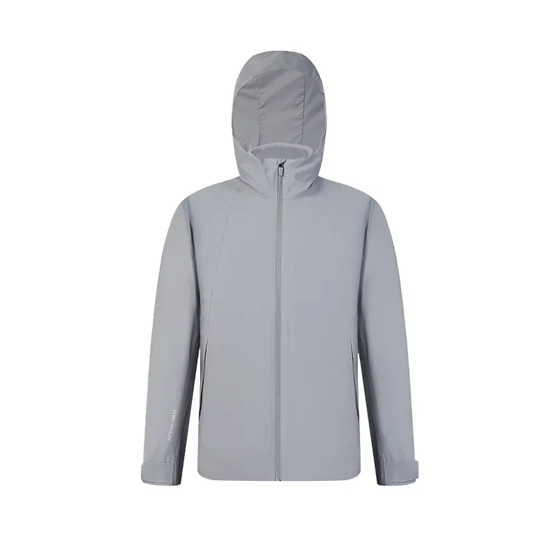 FILA Hiking Outdoor Adventure Waterproof And Windproof To Keep Warm Windbreaker Jacket Men's Forest Gray
