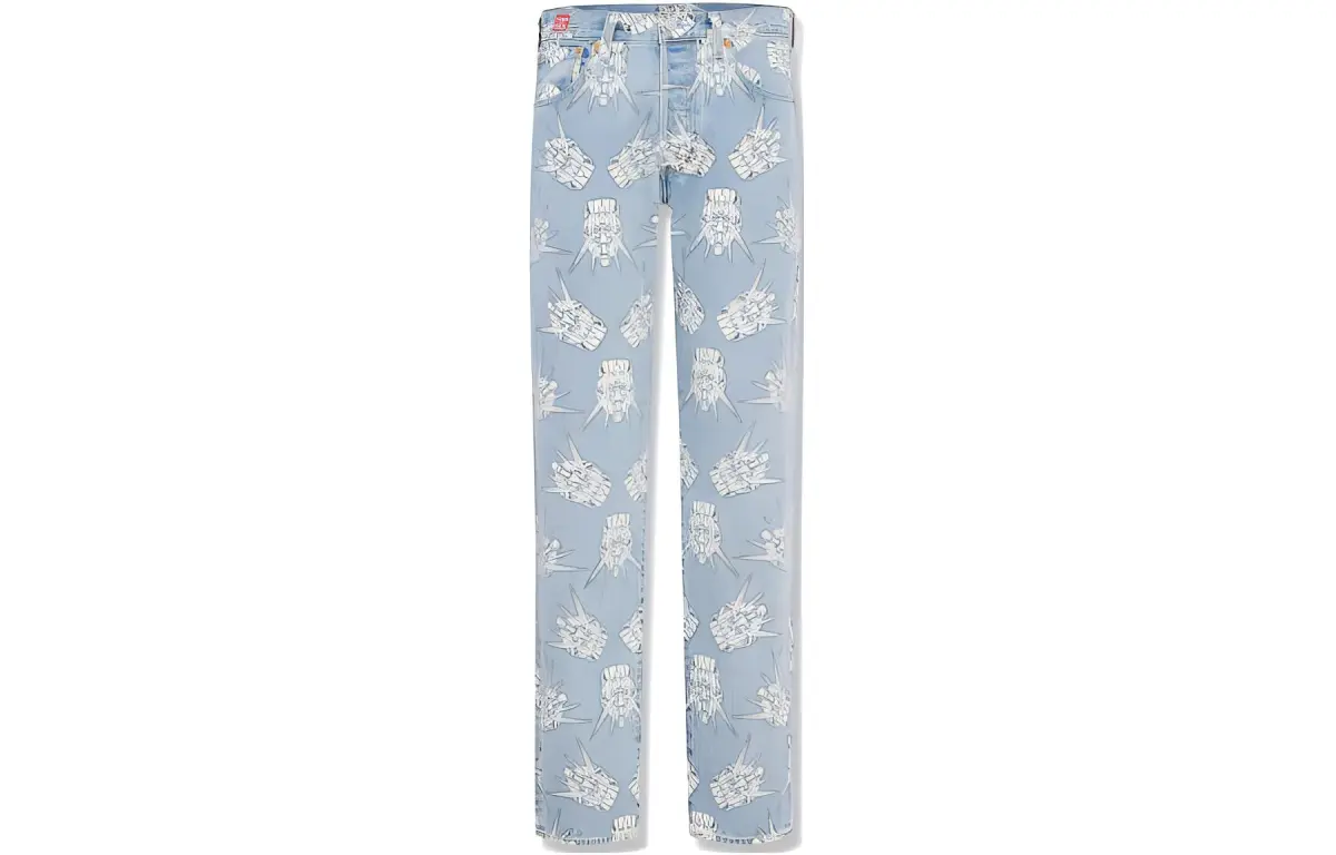 Levis x Gundam Seed '93 501® printed jeans