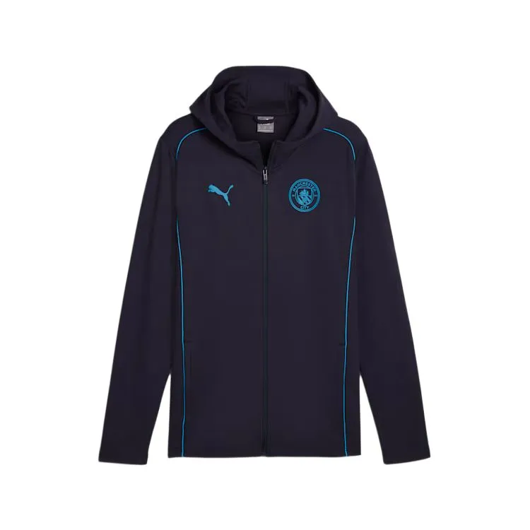 PUMA SS24 Manchester City Casuals Hooded Jacket Jackets & Coats Men's Marine Blue