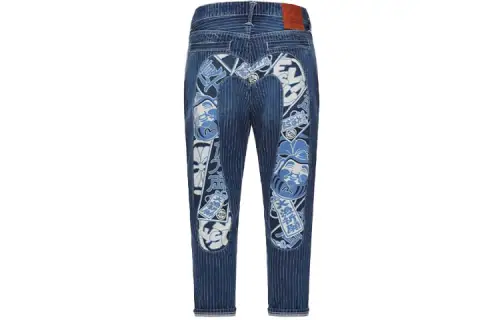 EVISU Jeans Men's Denim Blue Moderate Tapered Pants