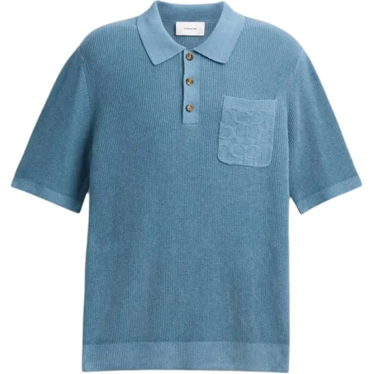 COACH SS25 Polo Shirt Men's Blue