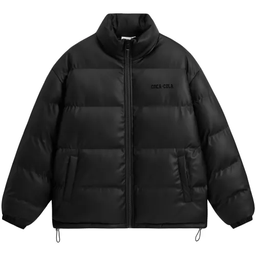 Coca Cola Puffer Jackets Unisex Stand Collar Moderate Padded Puffer Jacket