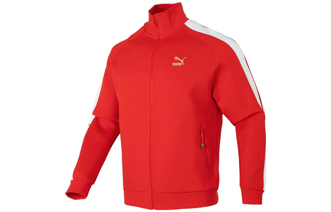 PUMA CNY Jackets Unisex Red Stand Collar Moderate Other