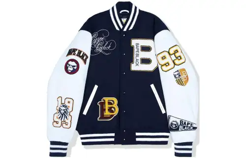 Bape Black X Golden Bear Sportswear Varsity Jacket
