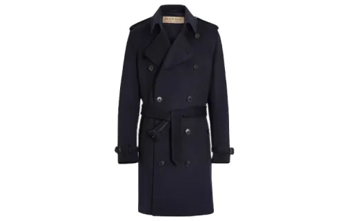 Burberry Trench Coat Men's Marine Blue
