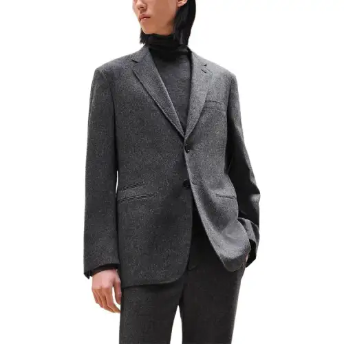 HERMES FW24 Jackets & Coats Men's Charcoal Gray