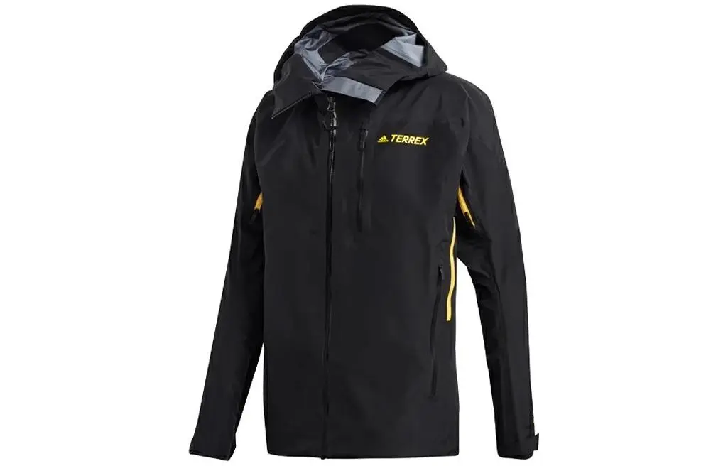 Adidas Jackets Men's Black Hooded (Non-detachable) Moderate Straight Fit