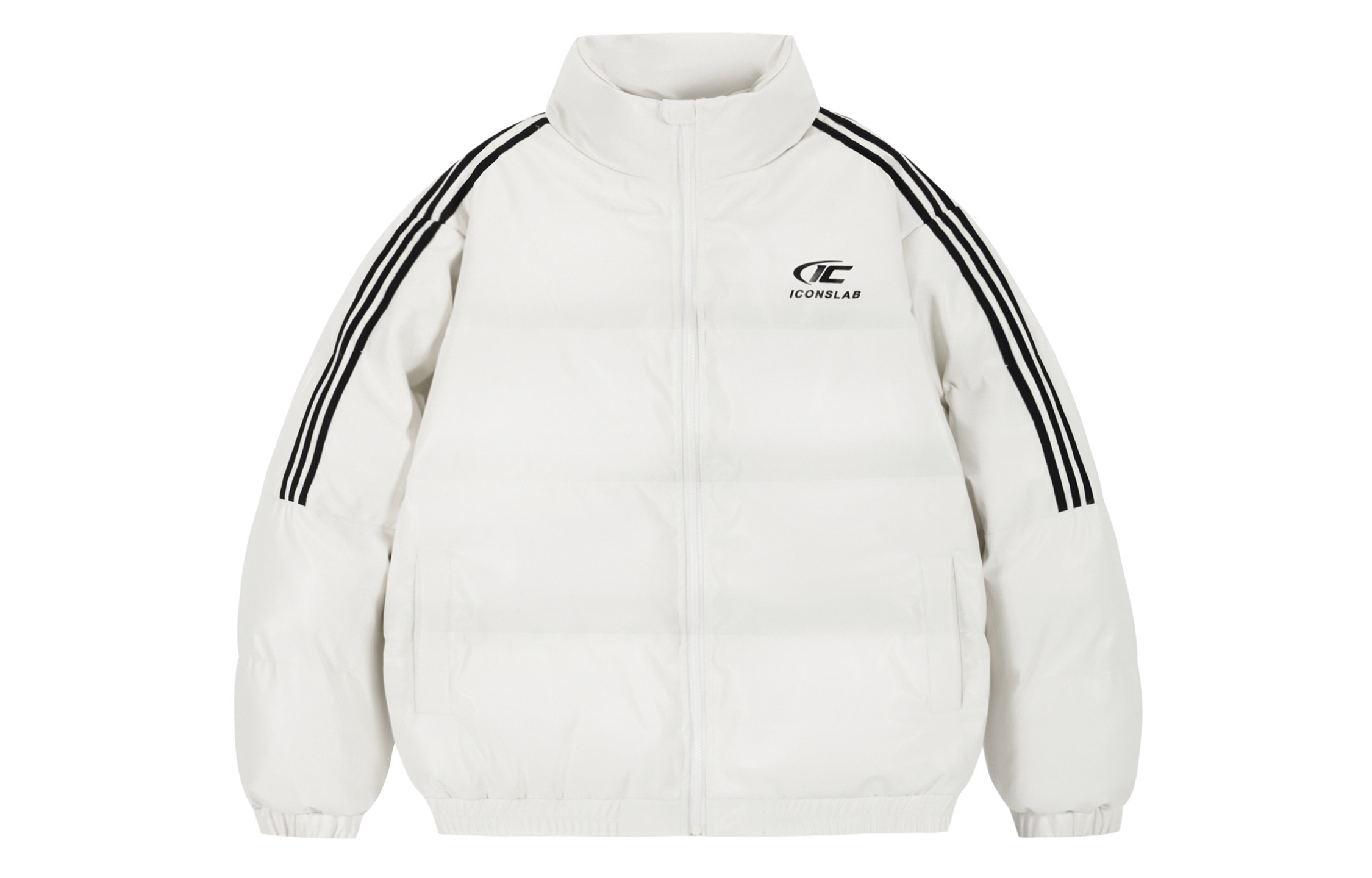 ICONS Lab Puffer Jackets Unisex Stand Collar Thickened Padded Puffer Jacket