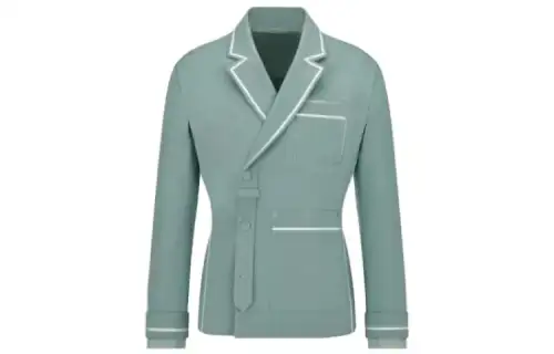 DIOR Jackets Men's Green Suit Collar Moderate Other